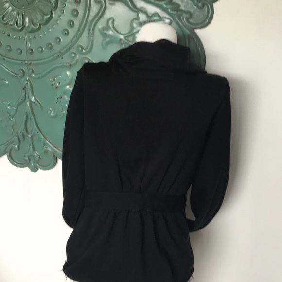 Blanc Noir black fleece zip up jacket - Picture 4 of 7